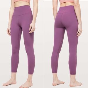 Lululemon Wunder Under High Rise 7/8 Tight Full On Luxtreme Vintage Plum